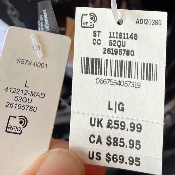 Victoria’s Secret PINK Active Compression legging pant size Large L black silver - Picture 3 of 3